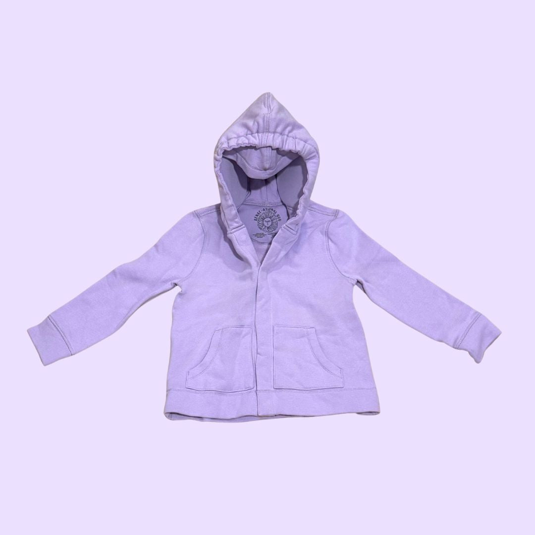 Light purple sensory hoodie with sound reducing hood and eye mask that can come down. Magnetic closures for a sensory friendly closure.