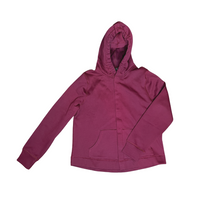 Maroon sensory hoodie on a white background