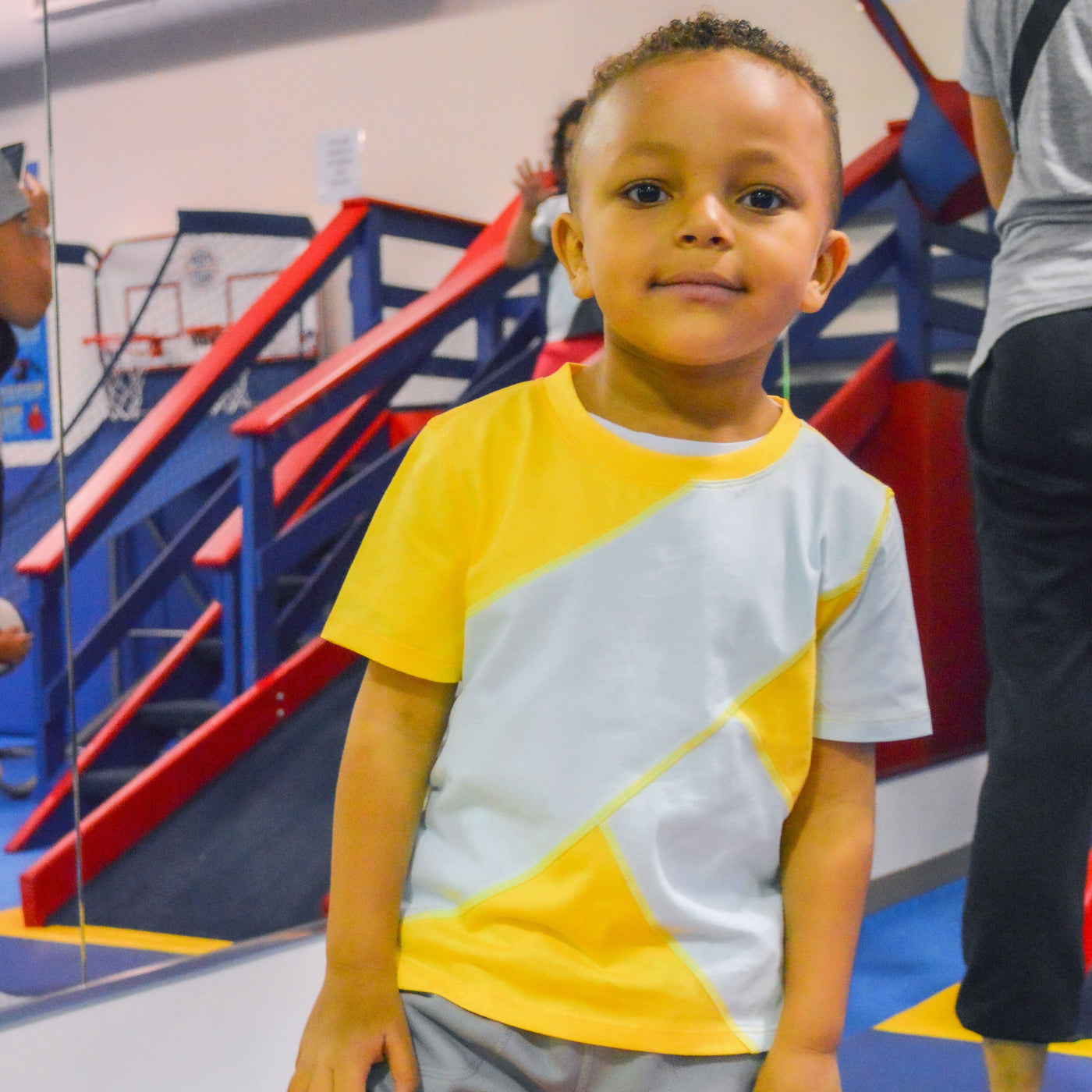 Sensory shirt in sensory play gym