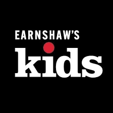 Logo for Earnshaw's Kids on a black background