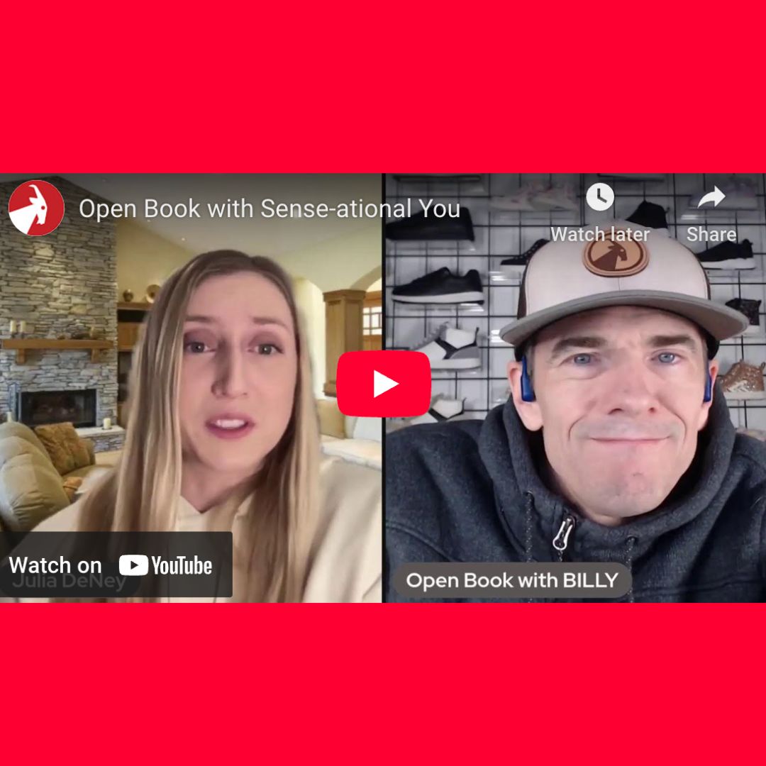 Sense-ational You founder, Julia DeNey, and BILLY founder in Youtube screenshot.